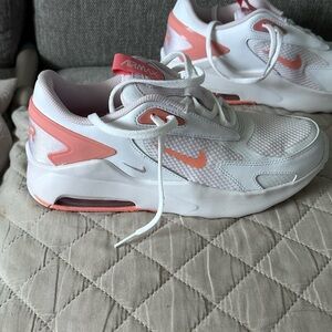 Nike Women's Air Max White and Coral Sneakers